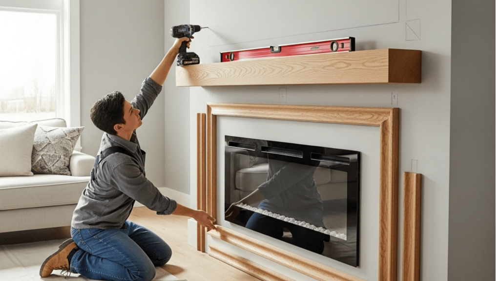 Install New Mantel or Surround (if applicable)