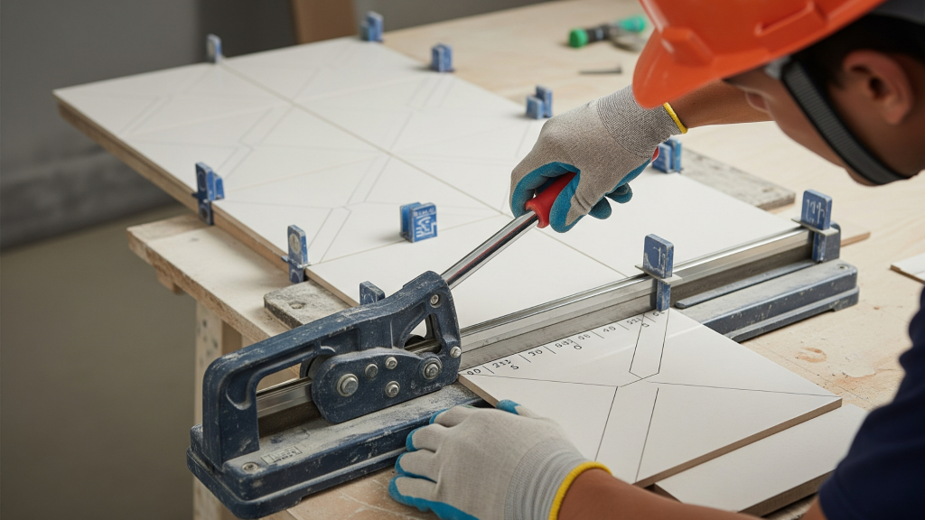 Cut and Dry-Fit Edge Tiles First