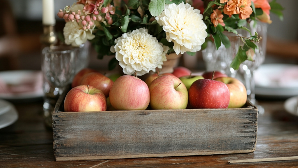 Upcycled Fruit Crate Centerpiece