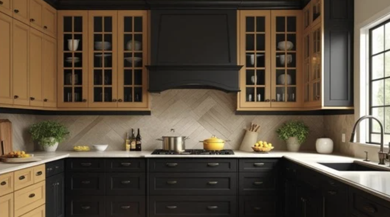 black-tan-cabinets