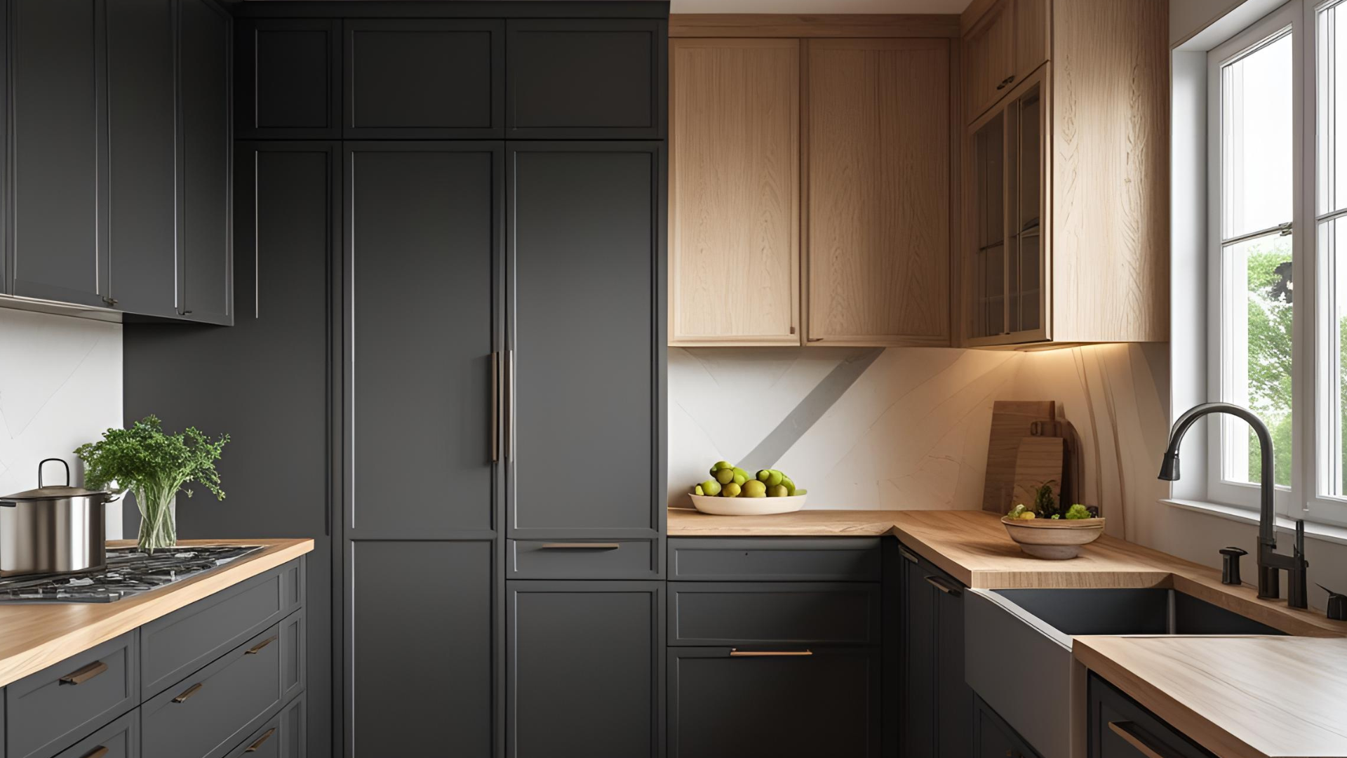 greaphite-light-oak-cabinets
