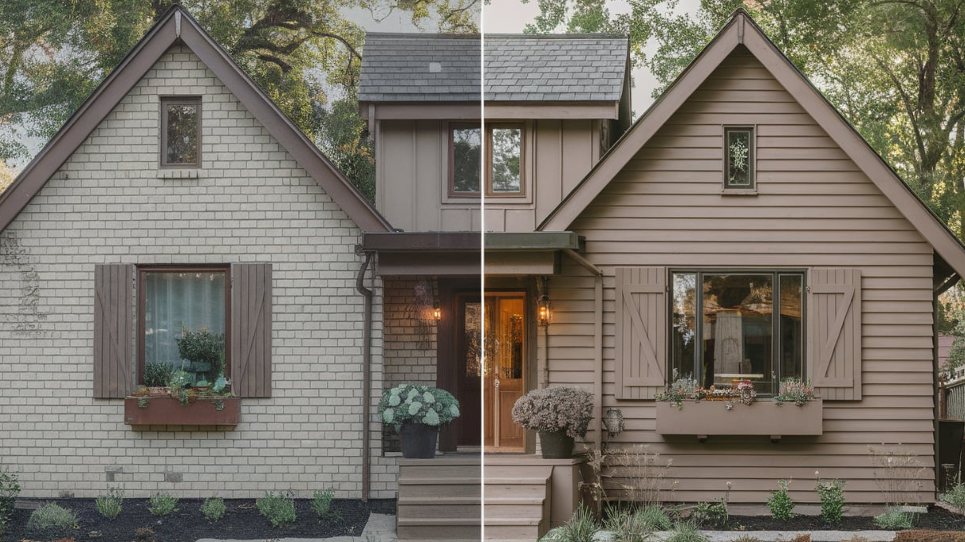 Light Brown Brick to Warm Taupe