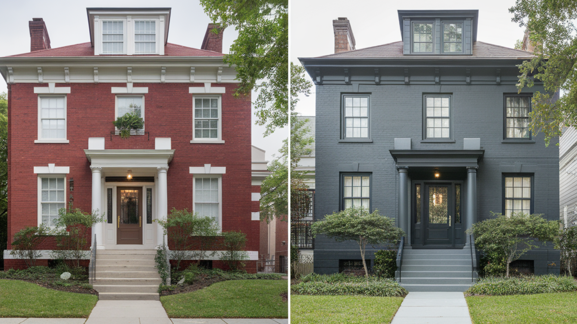 Red Brick to Charcoal Gray