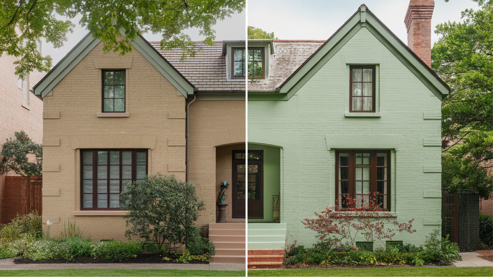 Tan Brick to Sage Green