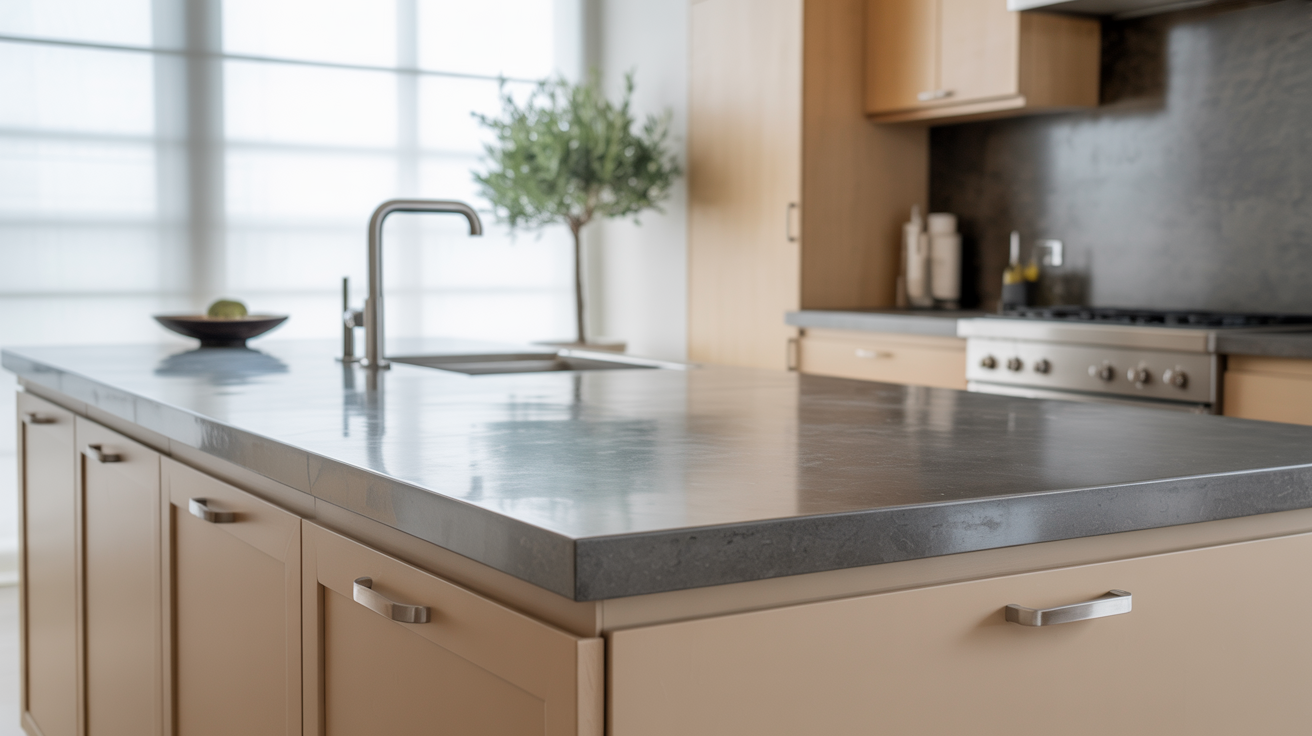 beige cool gray kitchen