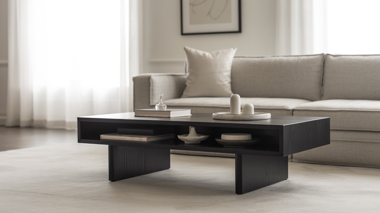 black accents and monochrome