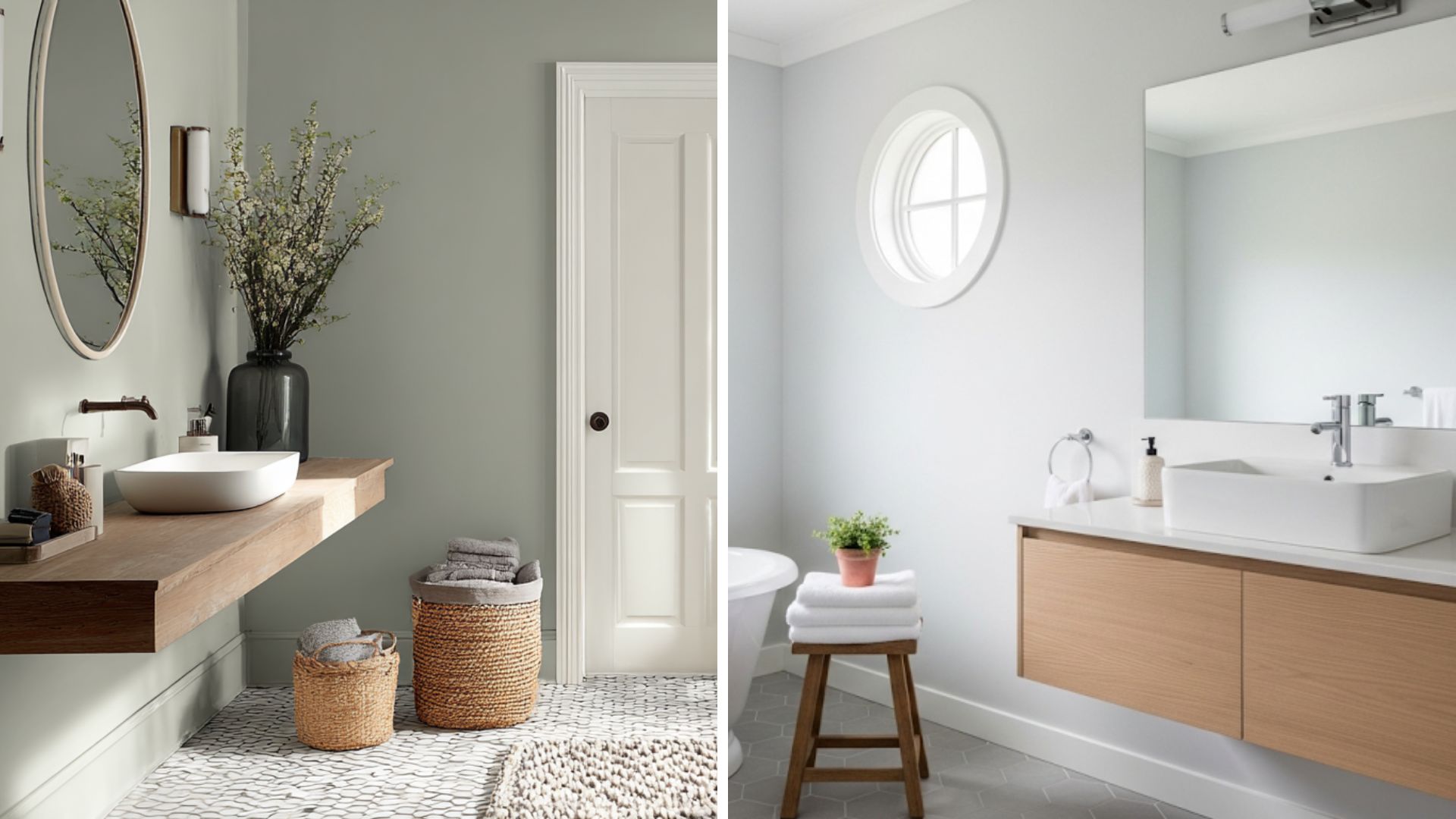 fleur de sel vs nebulous white in bathroom