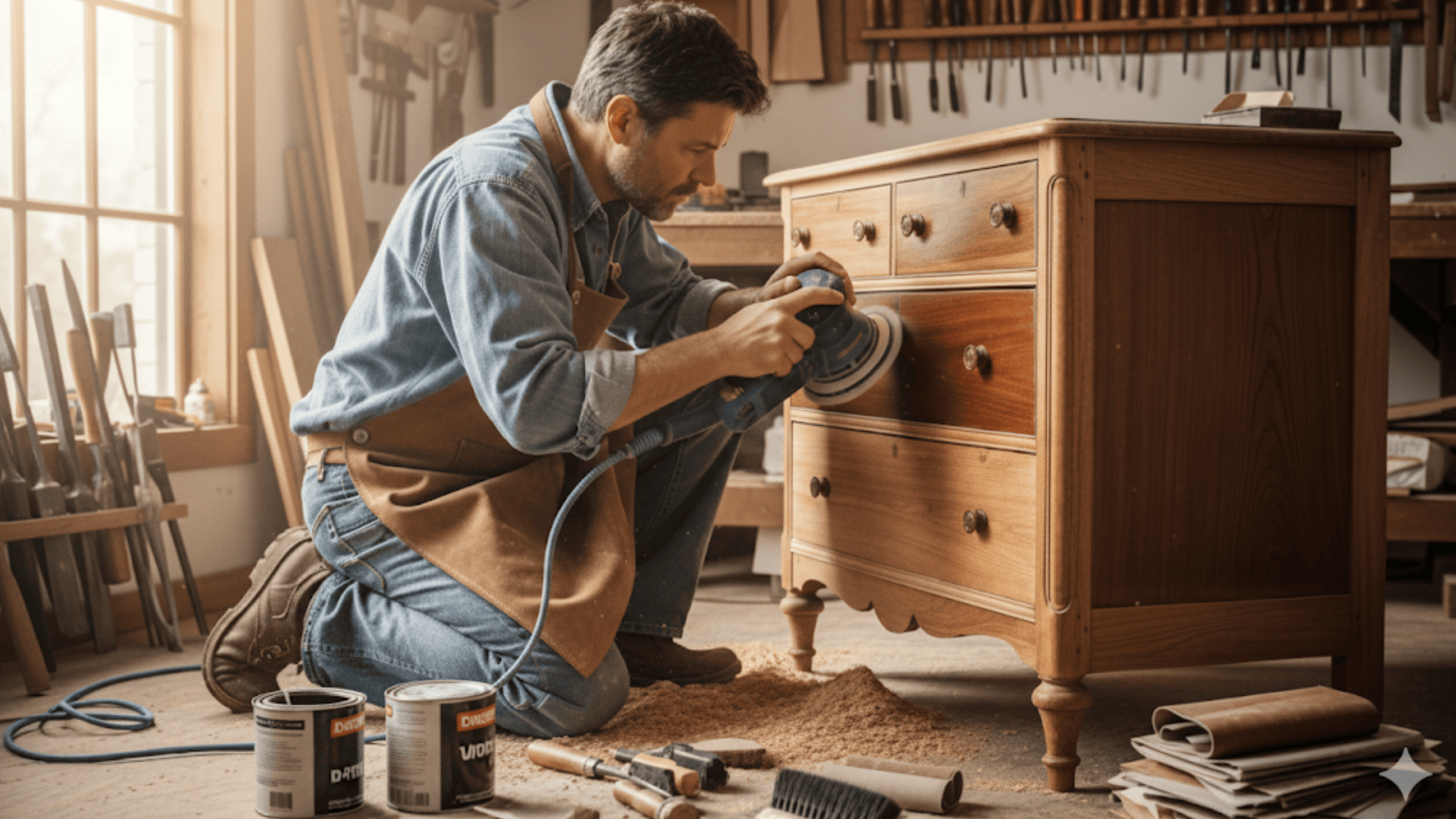 how to refinish wood furniture