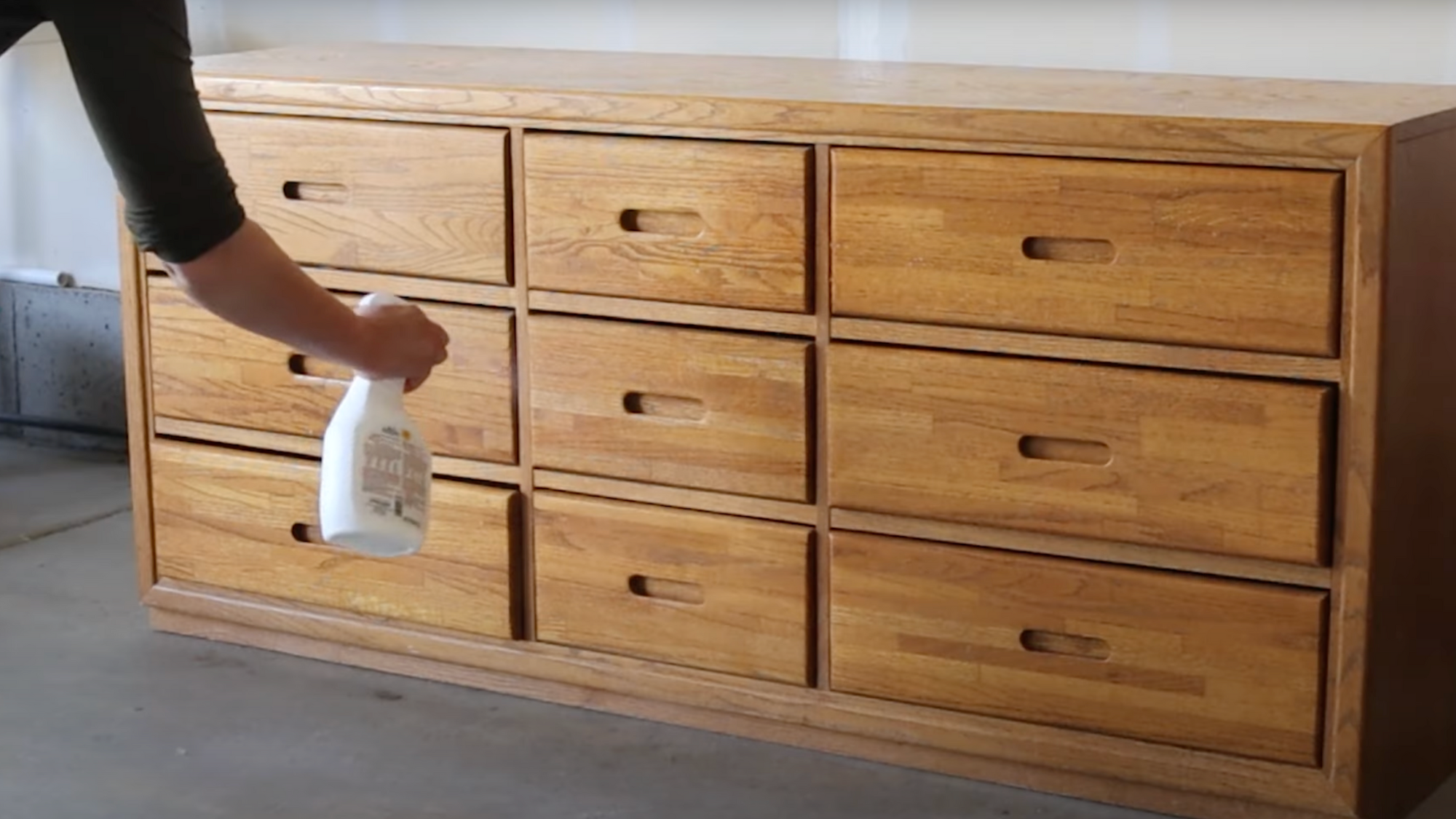 prepping the furniture