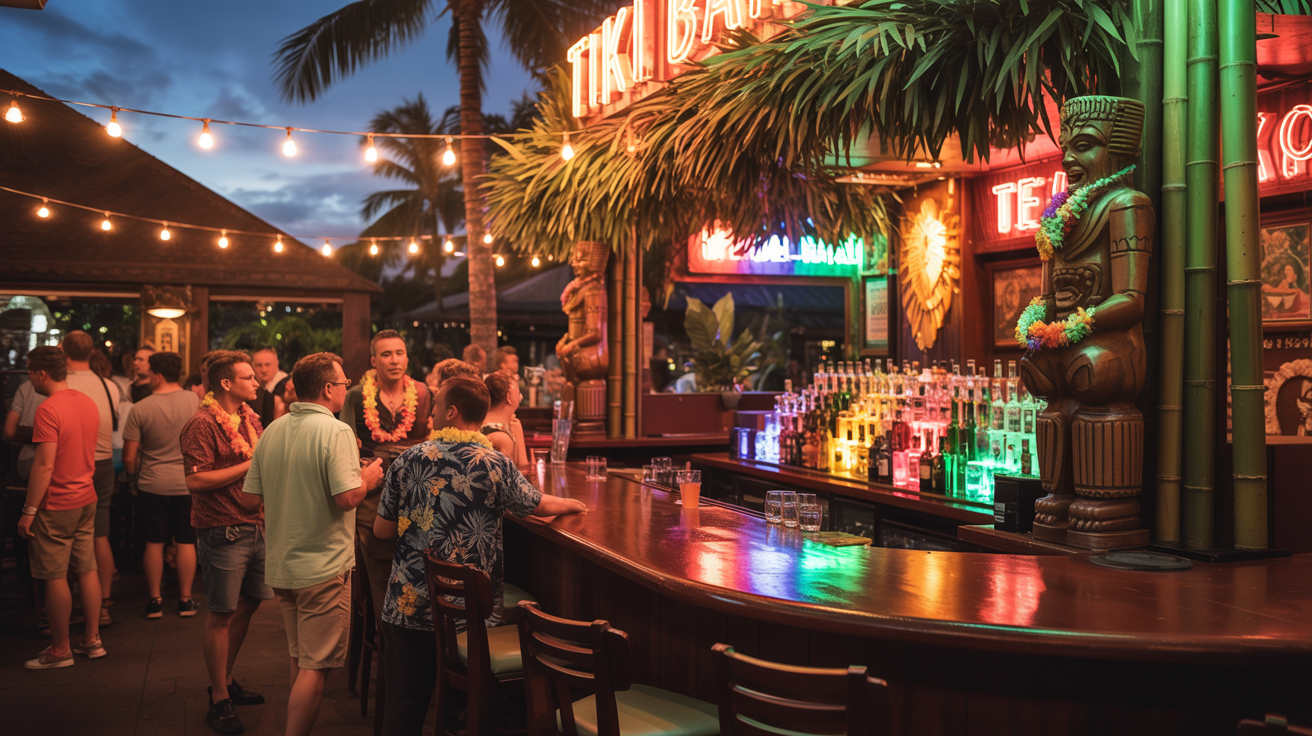 tiki bar night