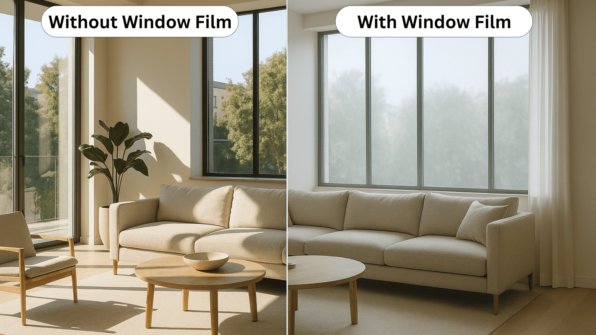 Window Film for Privacy and Comfort