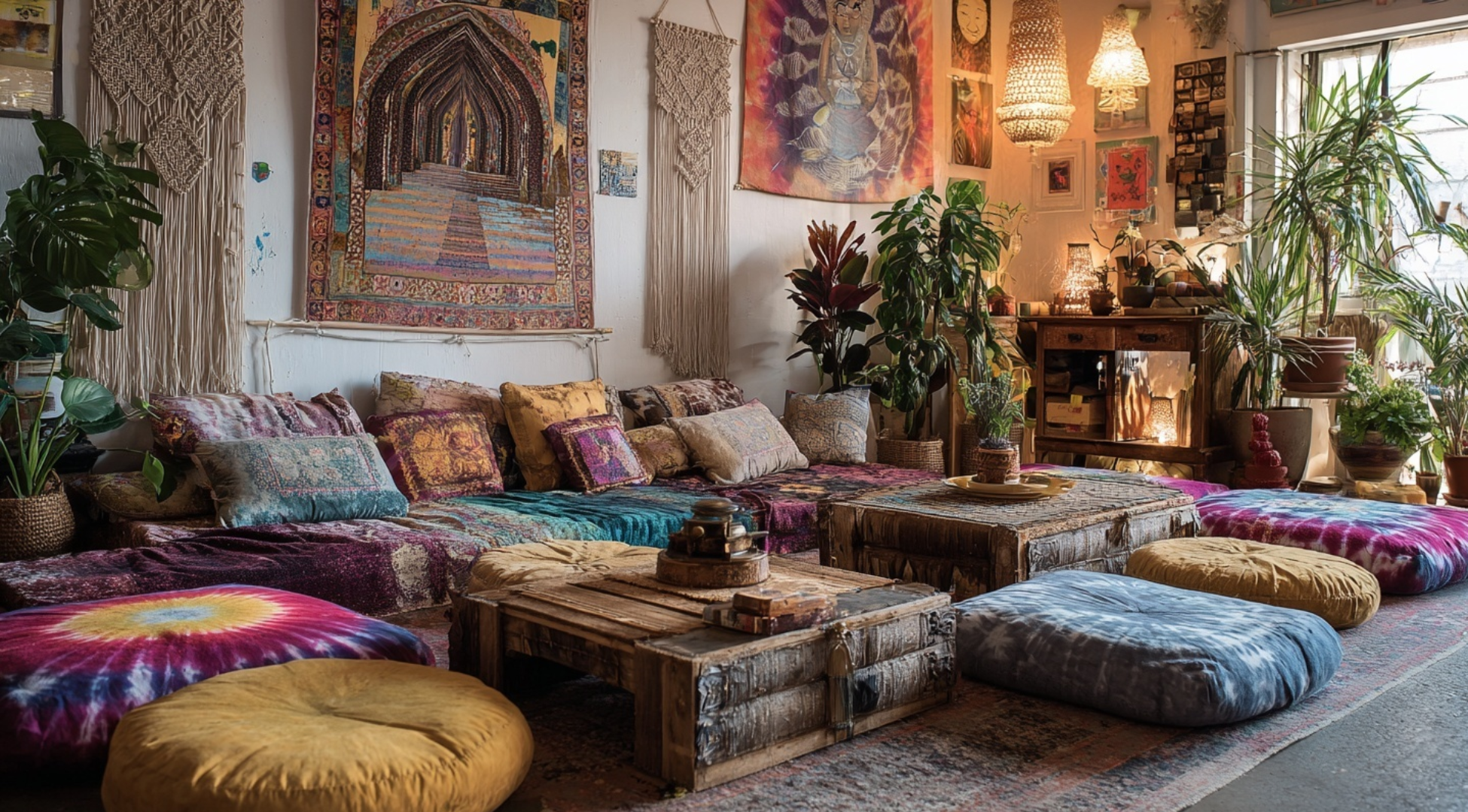 1960s 1970s hippie boho decor