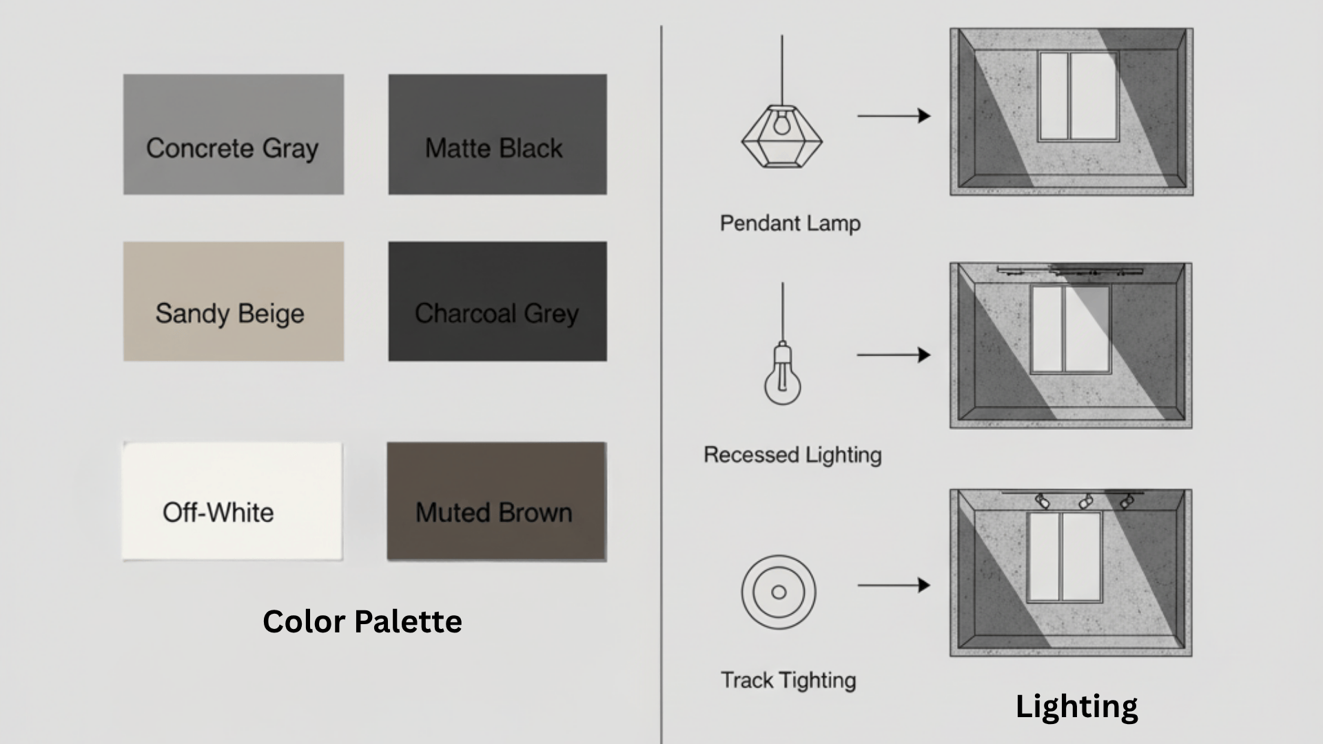 Brutalist Color Palette and Lighting