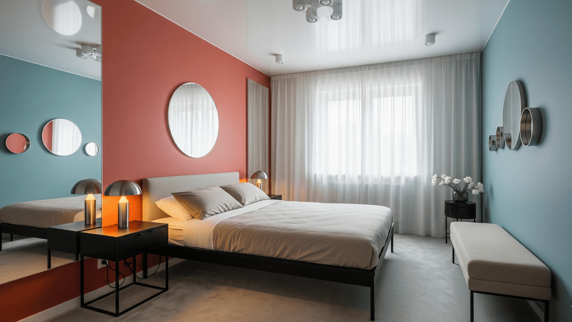 Parent kw luxury red and black bedroom