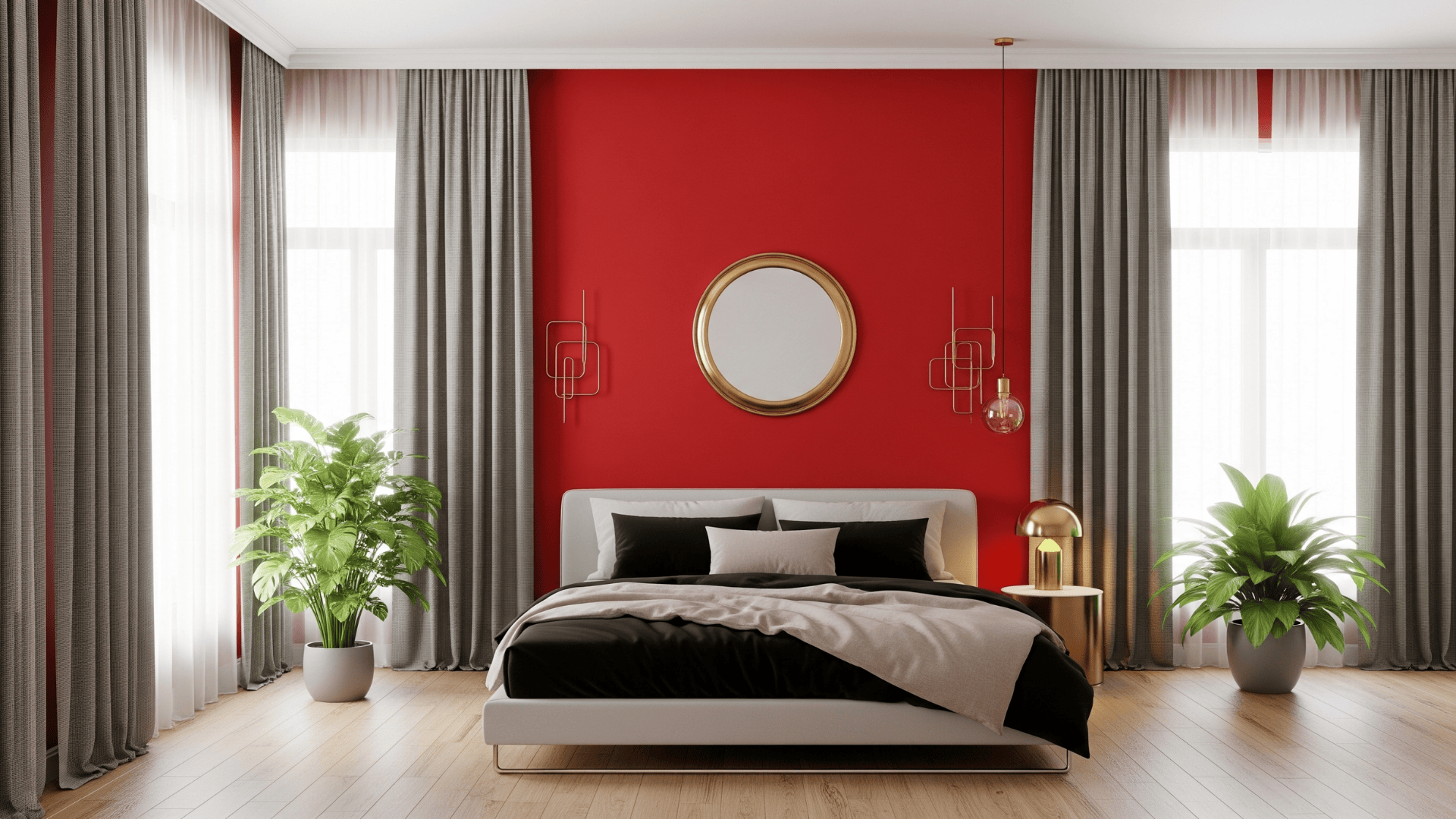 Parent kw luxury red and black bedroom