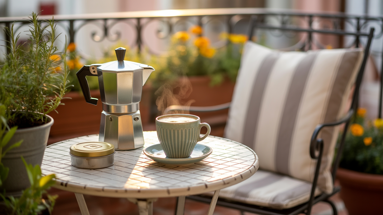 balcony coffee nook