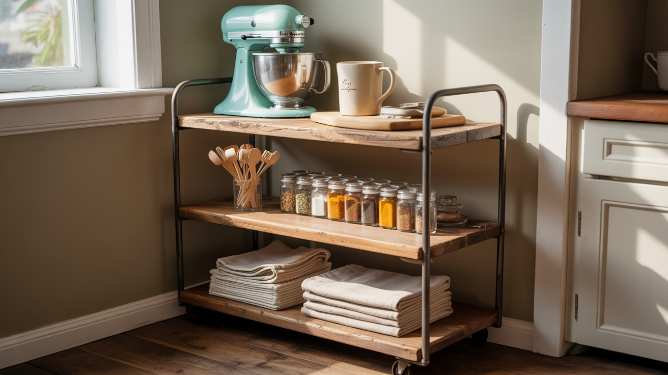 coffee cart in a corner