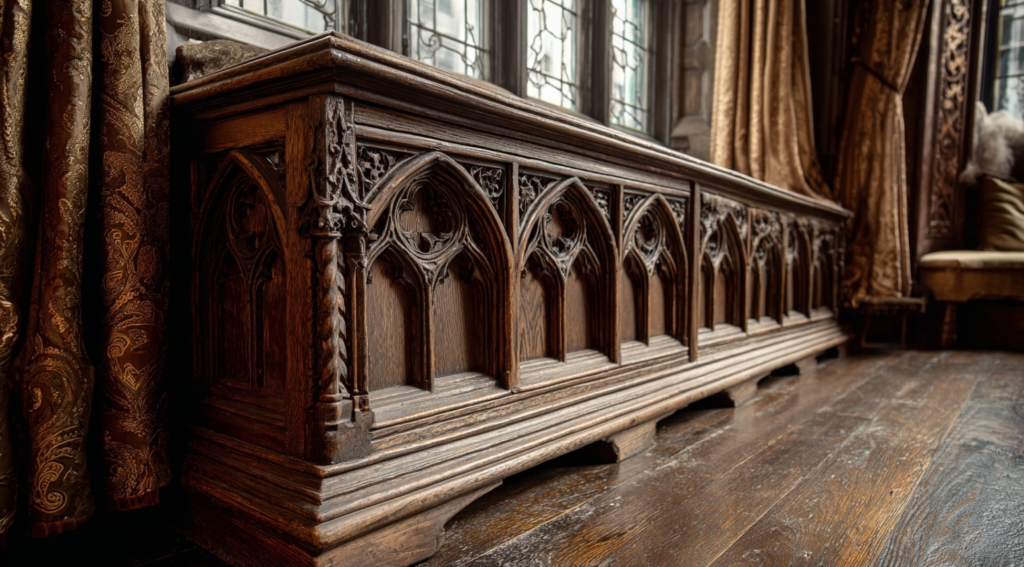 medieval architecture on furniture