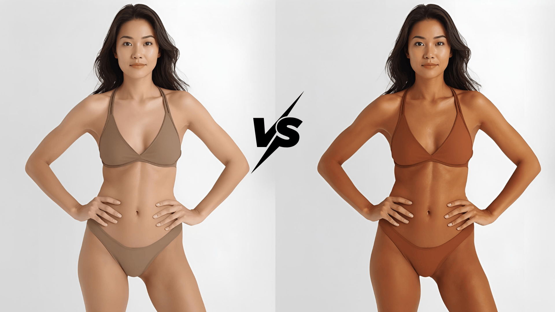 spray tan before and after