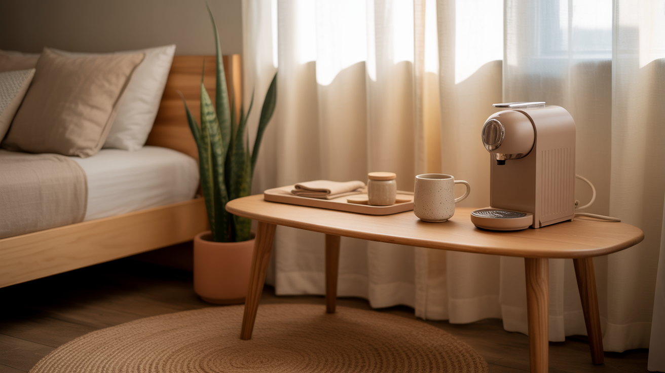 studio apartment coffee nook