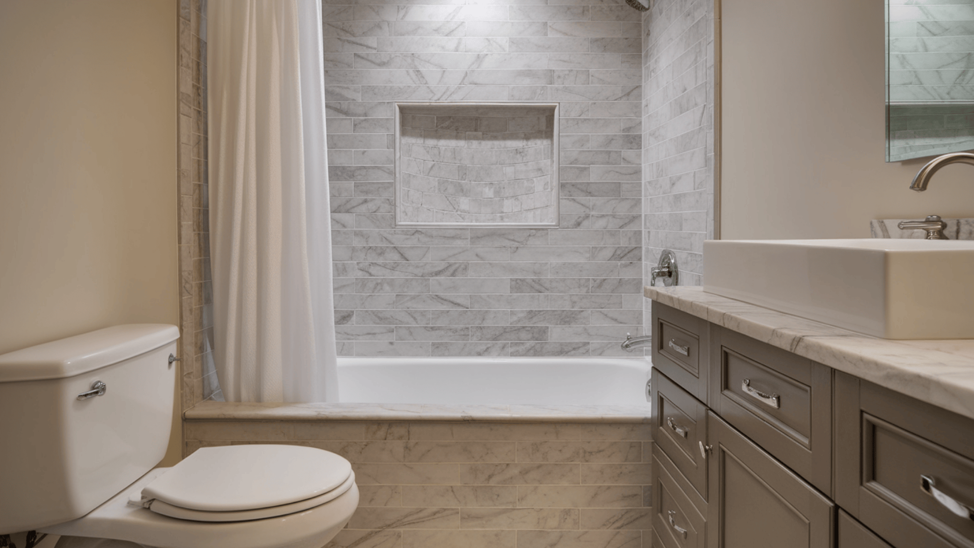 14 extend style by tiling the tub