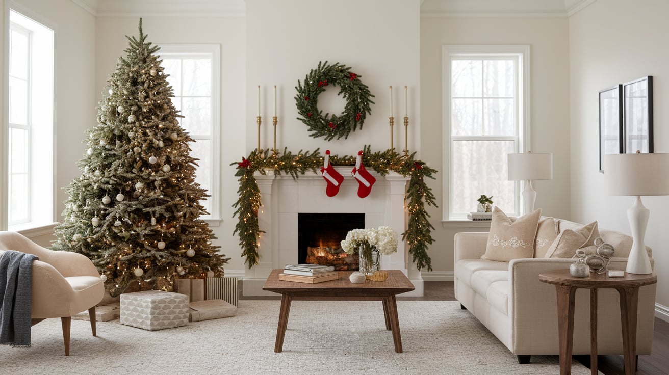 Add a Pre Lit Christmas Tree