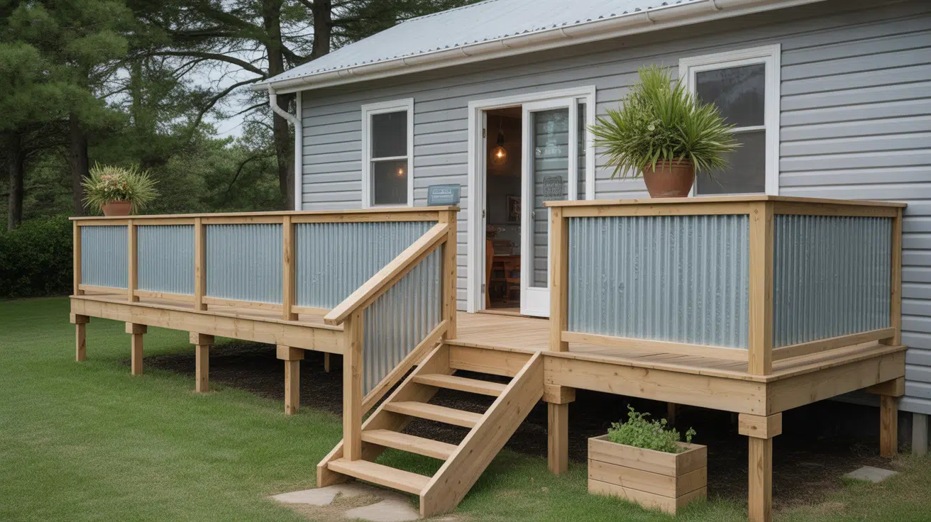 Corrugated Metal Railing