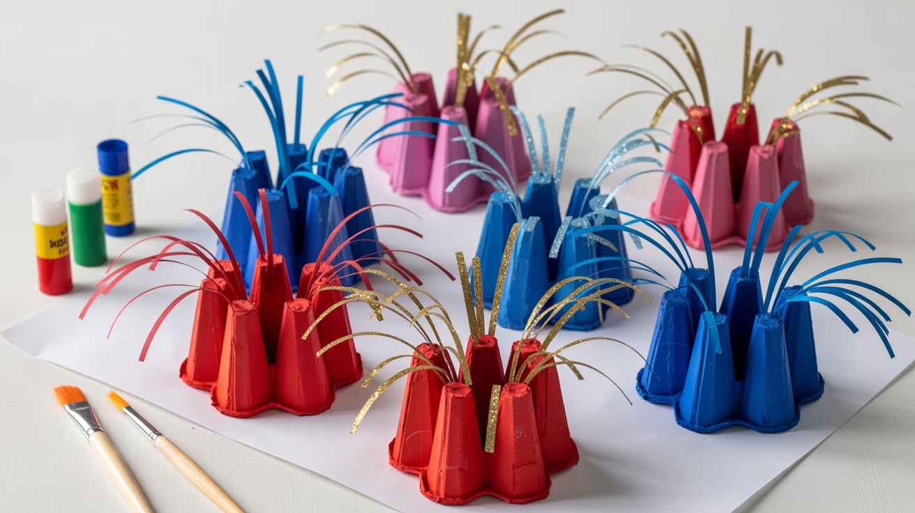 Egg Carton Fireworks