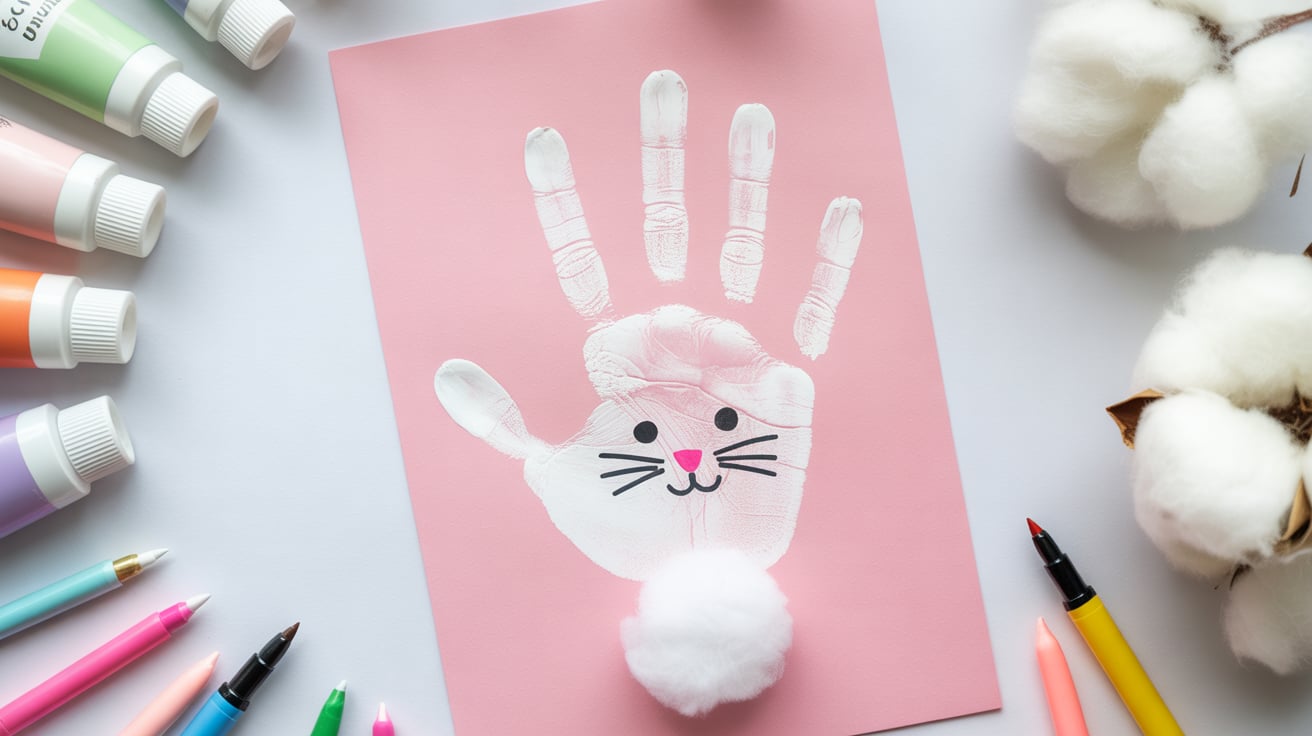 Handprint Bunny Art