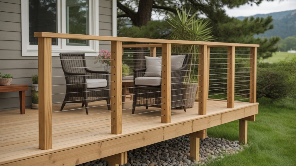 Horizontal Wire Railing 51 Cheap Deck Railing Ideas on a Budget - A House in the Hills