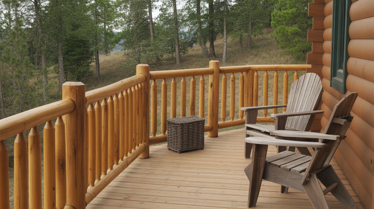 Log Cabin Style Railing