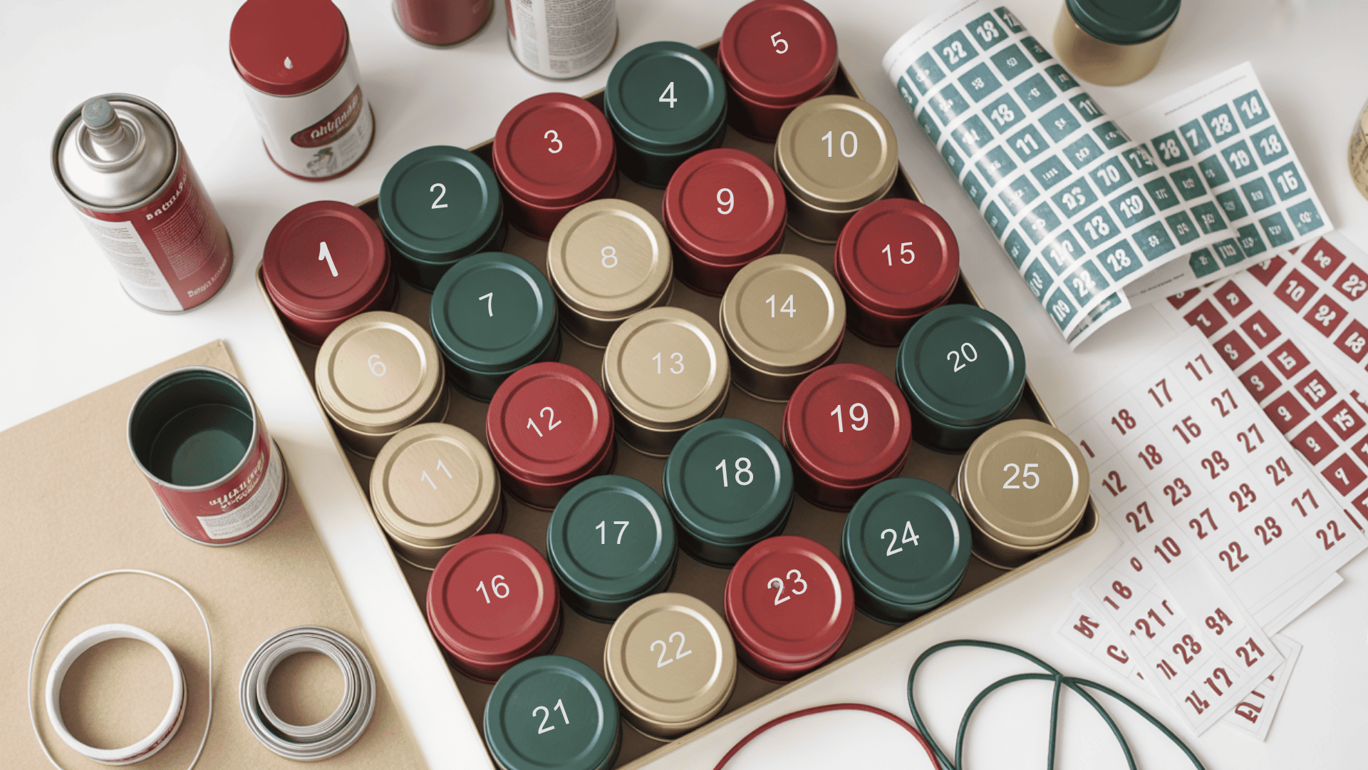 Magnetic Tin Advent Board