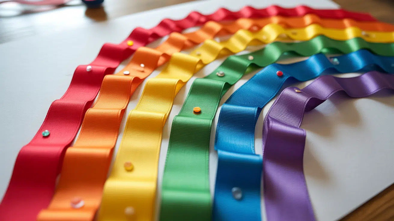 Rainbow Ribbon Collage