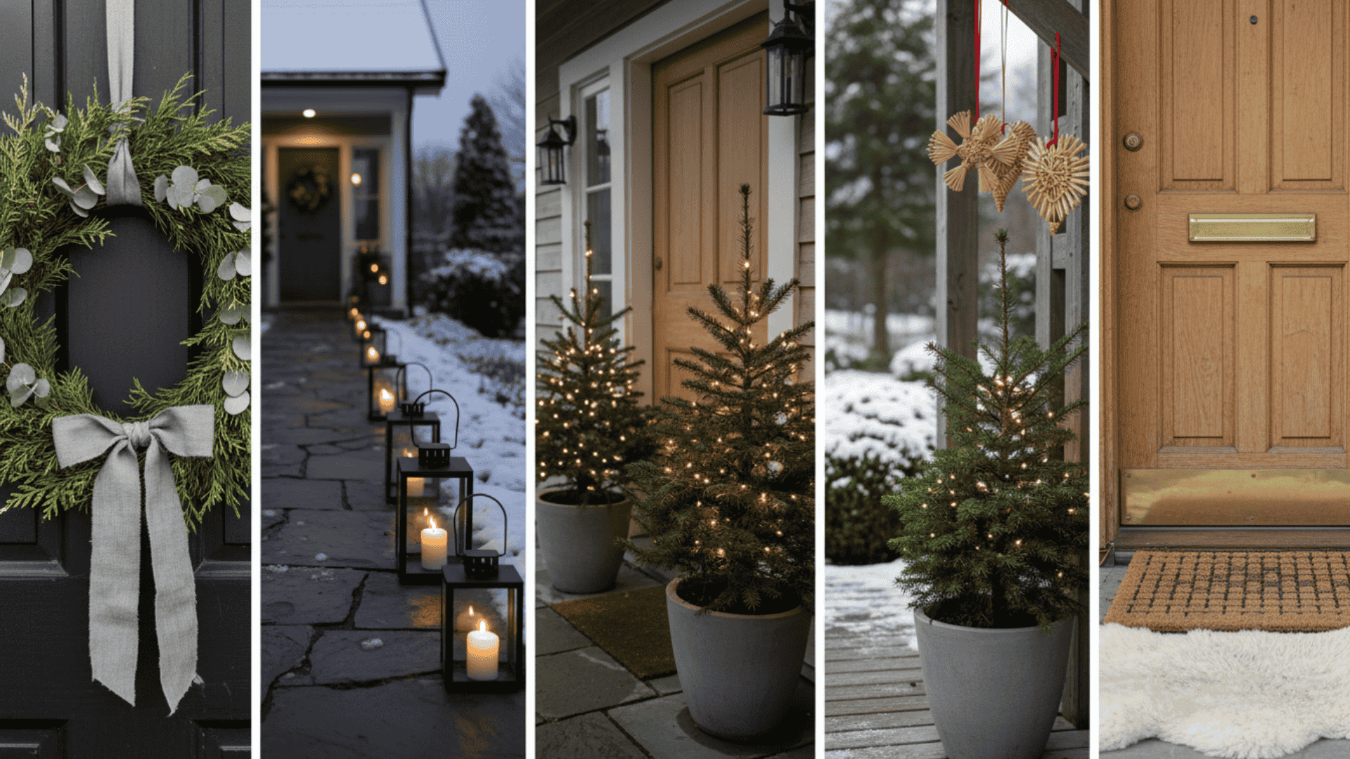 Scandinavian Christmas Entryway & Outdoor Decor Ideas