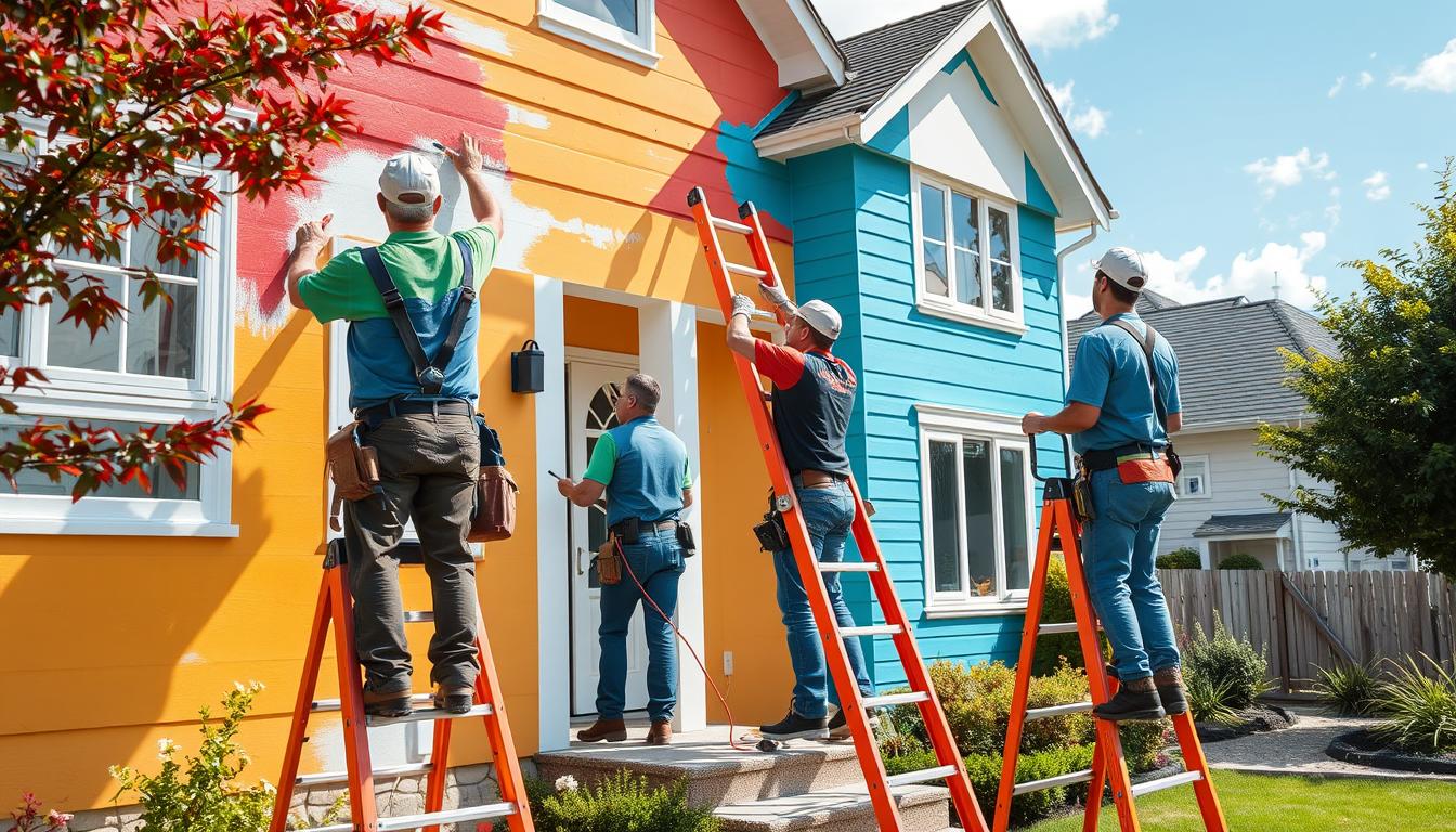 A detailed breakdown of residential painting costs, presented on a clean, minimalist background. In the foreground, a neatly organized set of line items, each with a clear cost figure, covering essential aspects like surface preparation, paint materials, labor, and any additional services. The middle ground features sample paint swatches, brushes, and painting tools, conveying the tactile nature of the task. The background is a soft, muted gradient, allowing the cost information to take center stage. Subtle lighting from the top-left casts a gentle shadow, adding depth and dimensionality to the scene. The overall mood is one of clear, informative presentation, reflecting the objective of helping readers understand the complexities of residential painting expenses.
