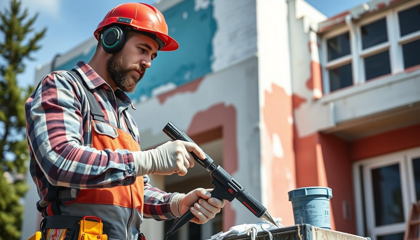 A well-lit interior space showcasing various painting cost factors. In the foreground, paint cans, brushes, and rollers are neatly arranged, representing the materials required. In the middle ground, a partially painted wall reveals the labor-intensive nature of the task. The background features a detailed estimate, highlighting factors like square footage, surface preparation, and specialized finishes that impact the final price. The overall scene conveys the careful planning and attention to detail needed to manage interior painting costs effectively.