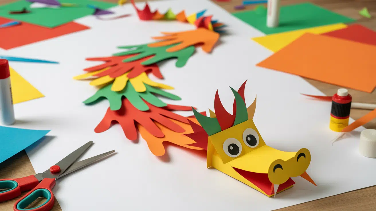 handprint dragon craft