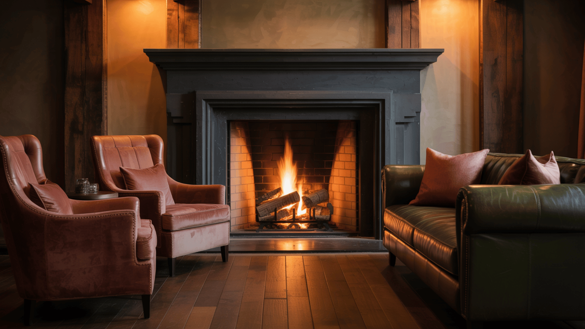 Cozy Fireplace Focus