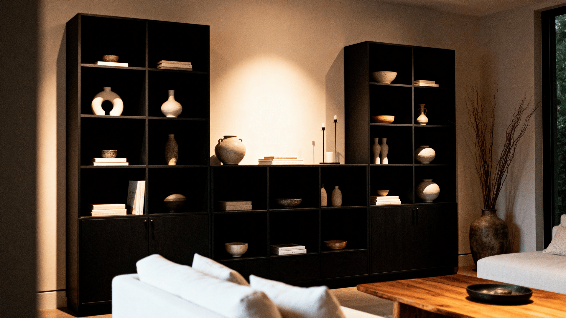 Minimal Moody Shelving