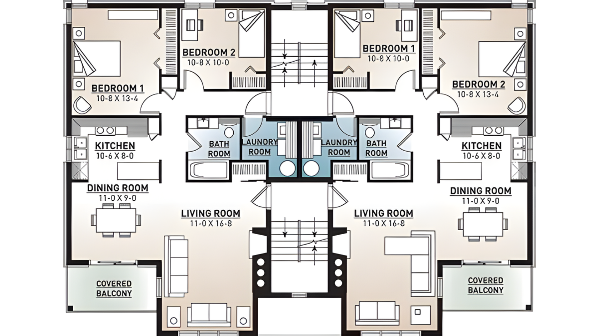 Split story floor plan