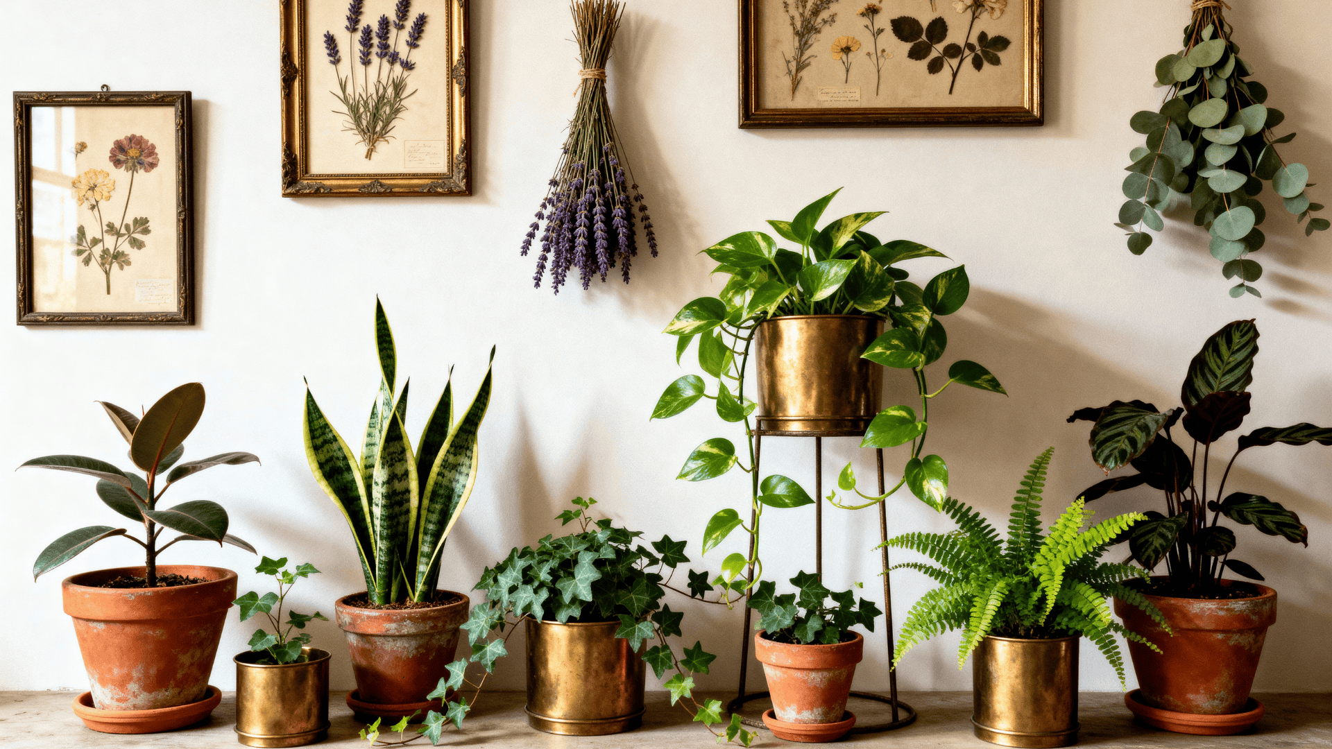 bring in living and dried greenery