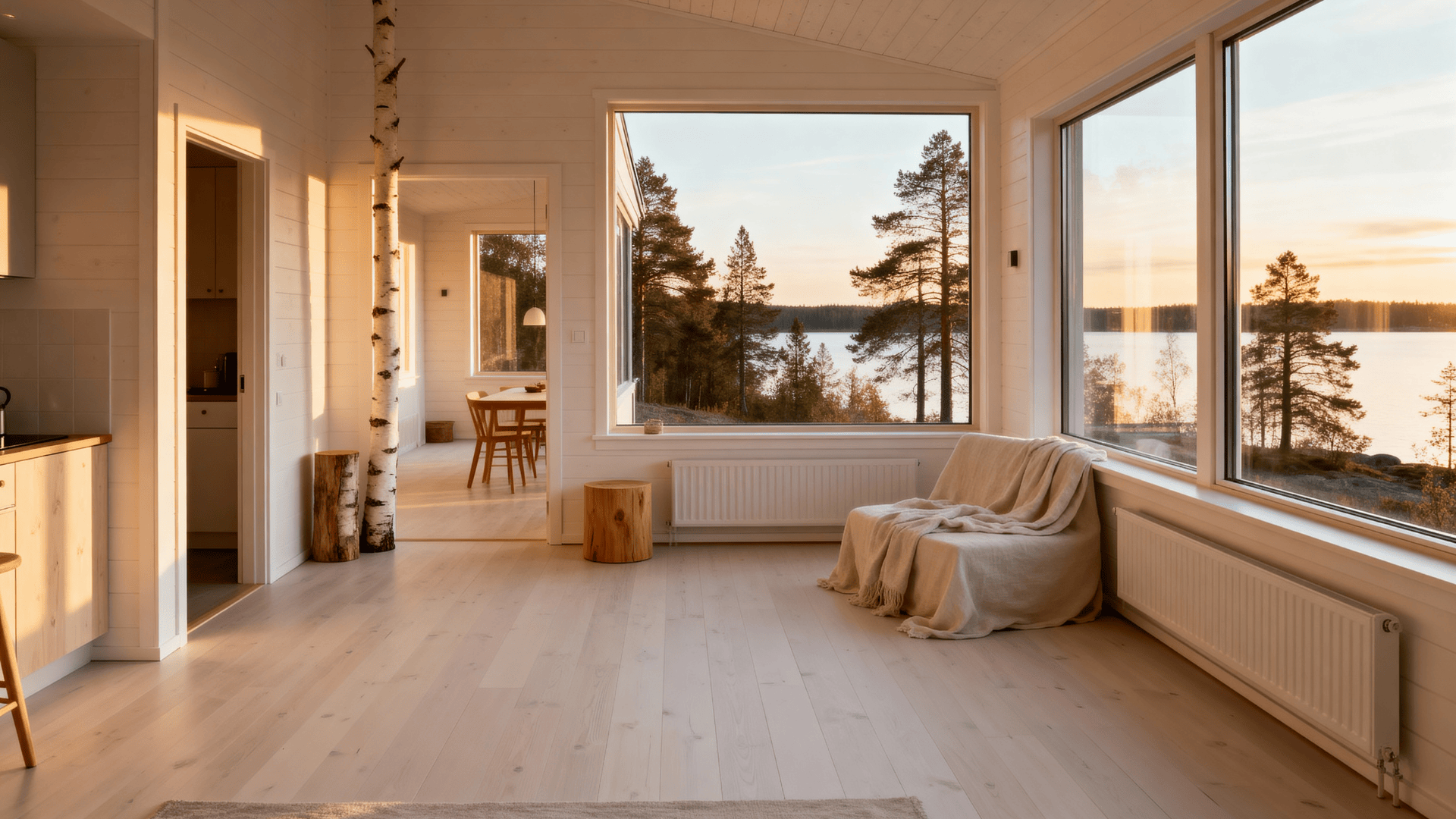 create a light filled space with large windows