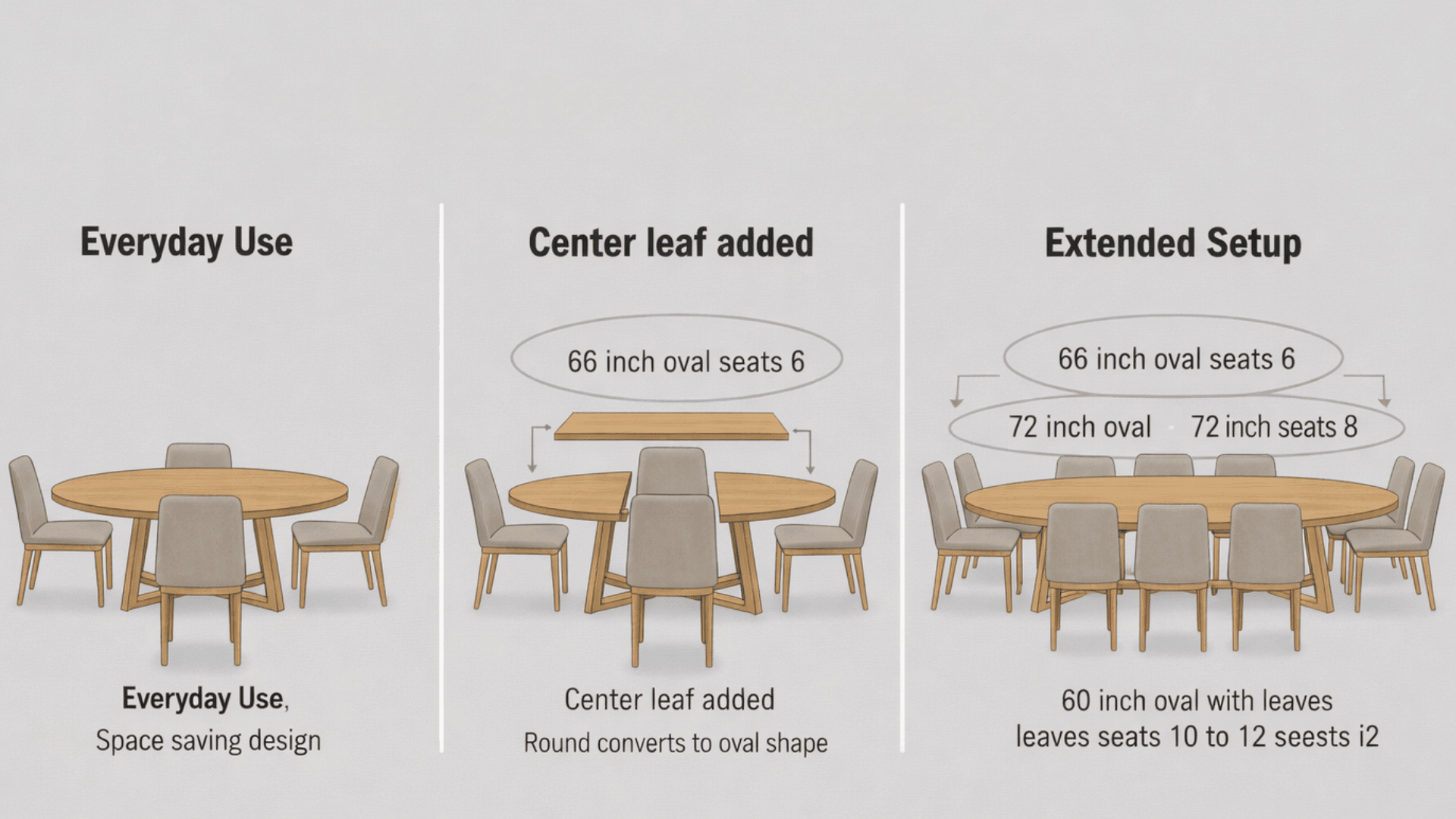 extension options for round tables