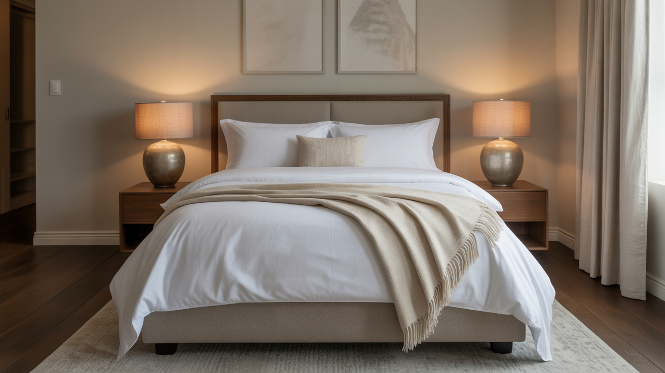 how to layer bedding like a luxury hotel step by step