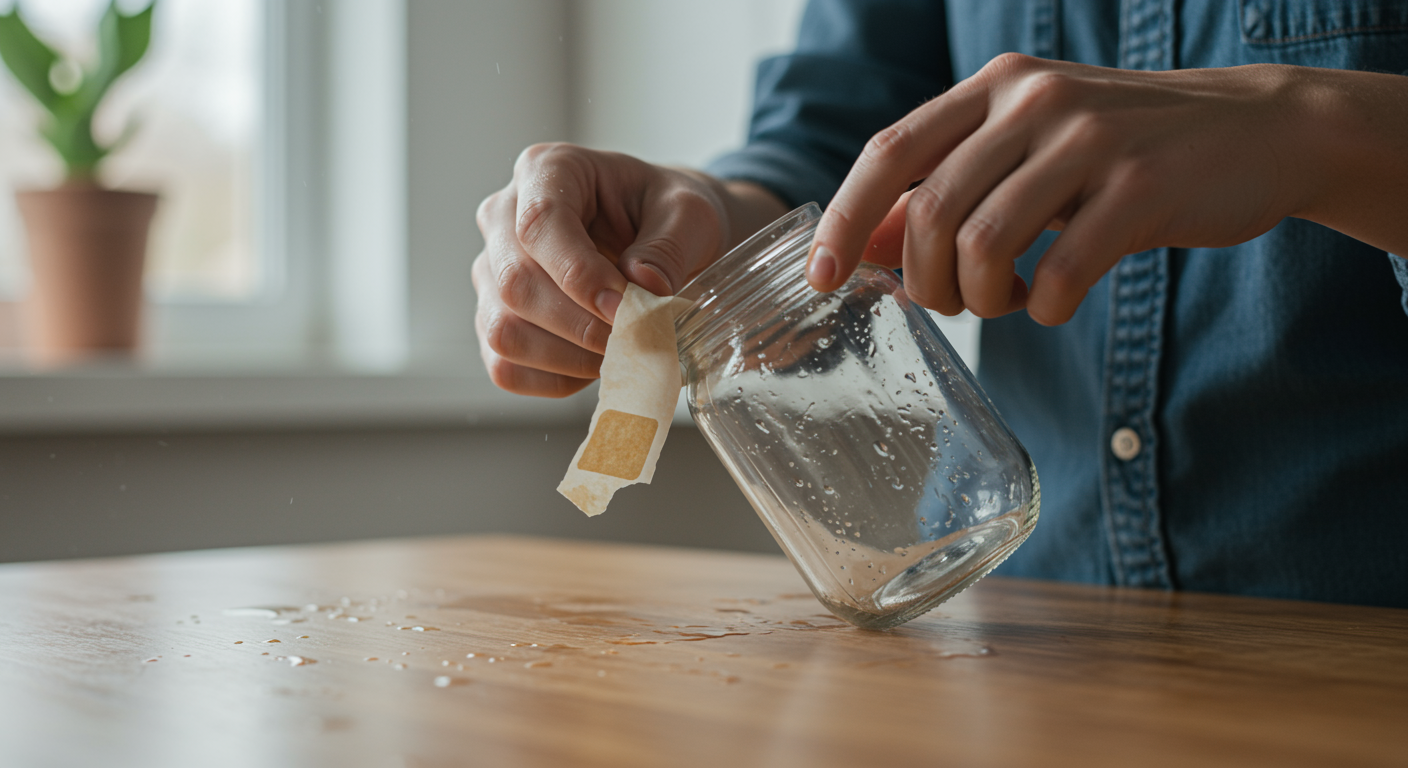 how to remove labels from glass