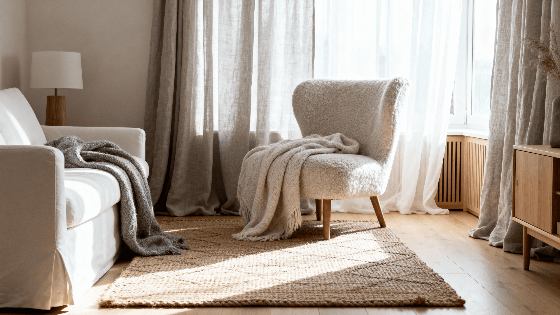 layer textures with natural textiles