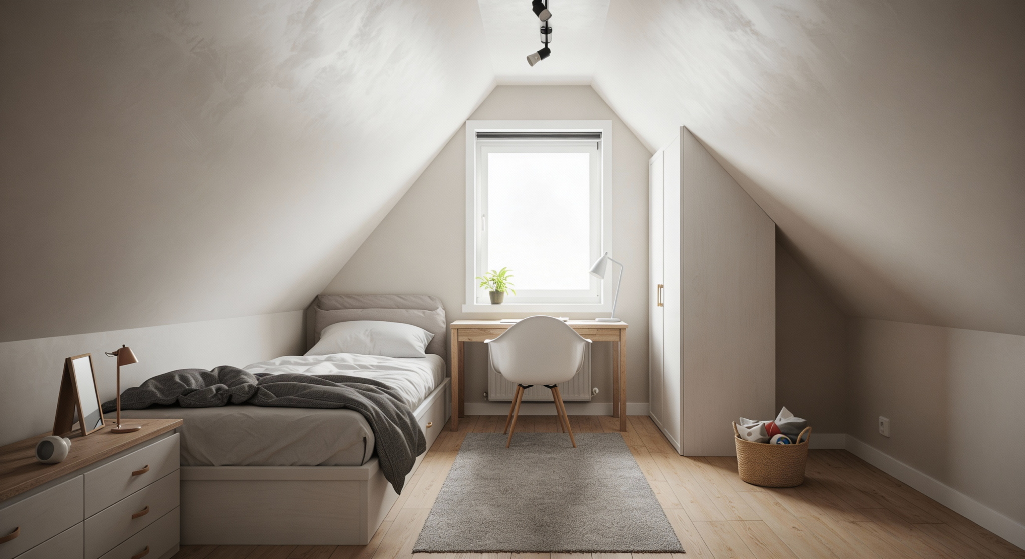 long and lean attic layout