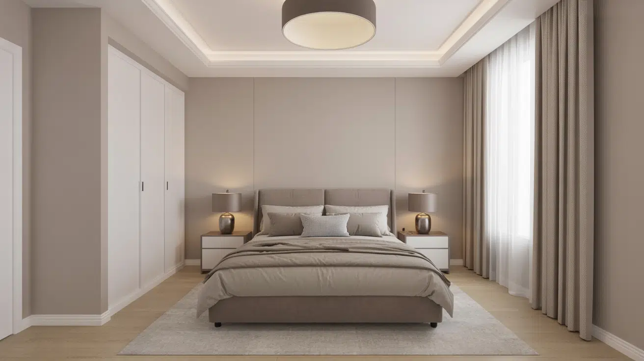 minimalist shadow tray ceiling