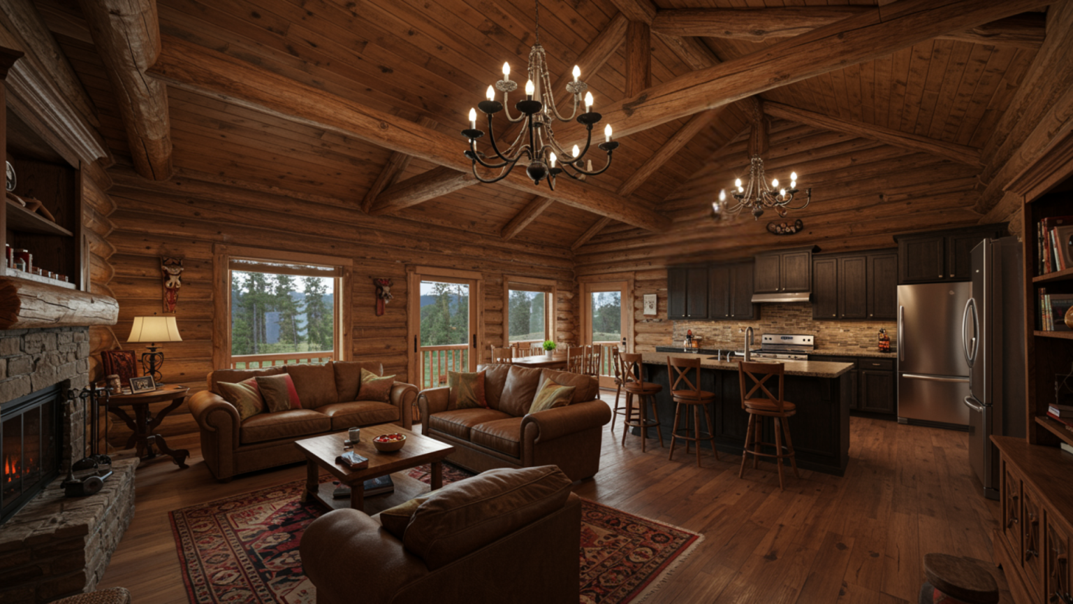 27 Log Cabin Interior Design Ideas for Cozy, Modern & Rustic Homes - A ...