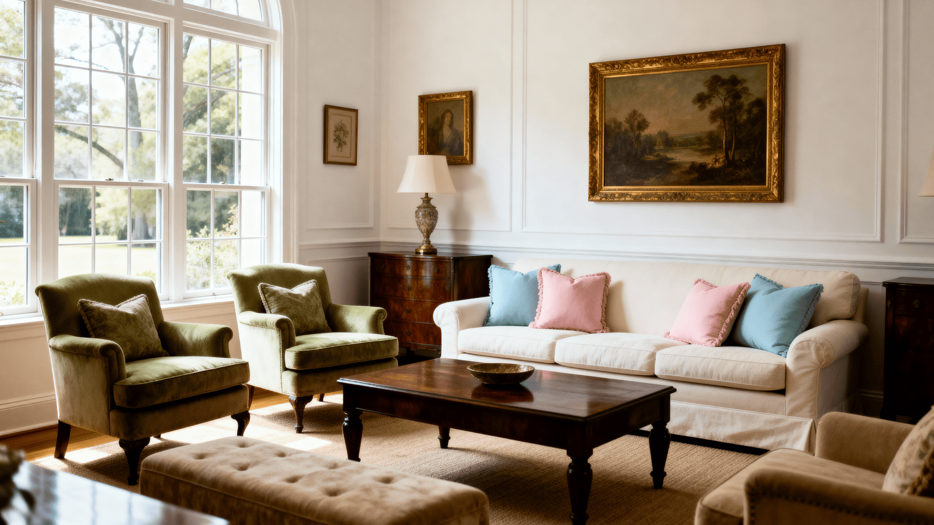 start with a soft neutral color palette